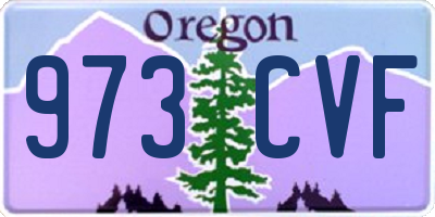 OR license plate 973CVF