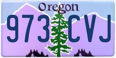 OR license plate 973CVJ