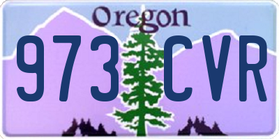 OR license plate 973CVR