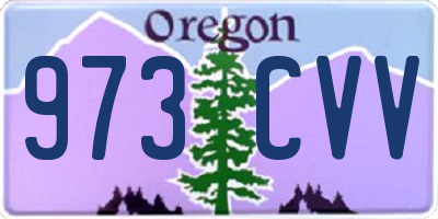 OR license plate 973CVV