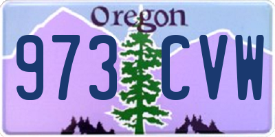 OR license plate 973CVW