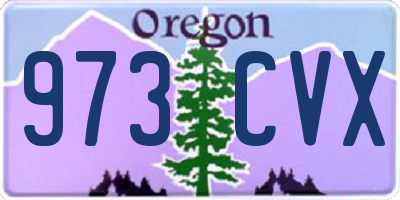 OR license plate 973CVX
