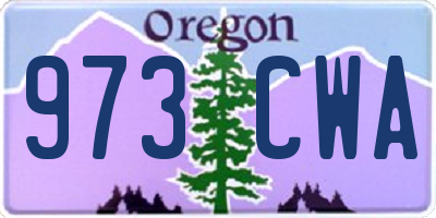 OR license plate 973CWA