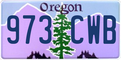 OR license plate 973CWB