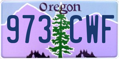 OR license plate 973CWF