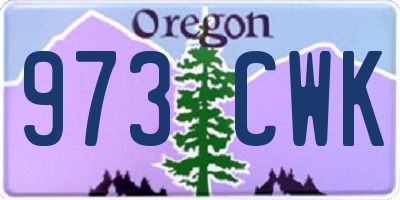 OR license plate 973CWK