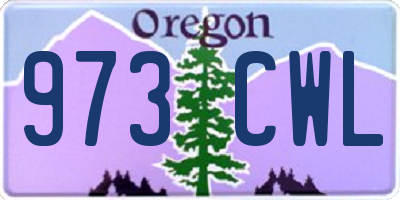 OR license plate 973CWL