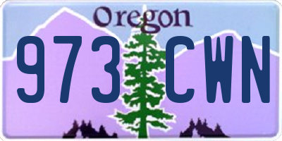 OR license plate 973CWN