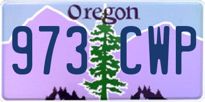 OR license plate 973CWP