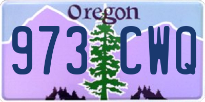 OR license plate 973CWQ
