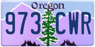 OR license plate 973CWR