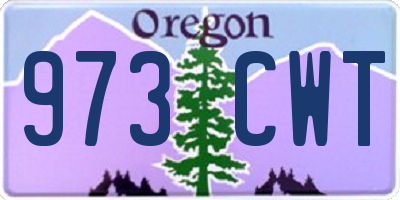 OR license plate 973CWT