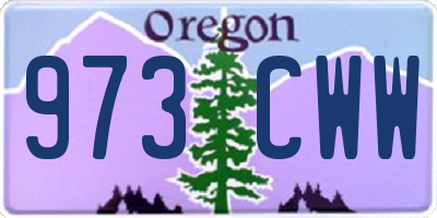 OR license plate 973CWW