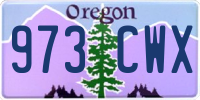 OR license plate 973CWX