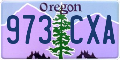 OR license plate 973CXA