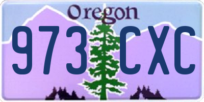 OR license plate 973CXC