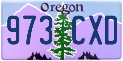 OR license plate 973CXD