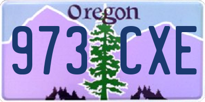 OR license plate 973CXE