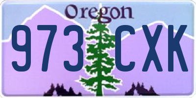 OR license plate 973CXK