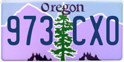 OR license plate 973CXO