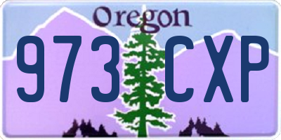 OR license plate 973CXP