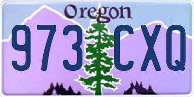OR license plate 973CXQ