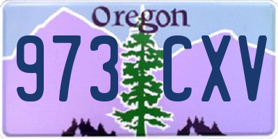 OR license plate 973CXV