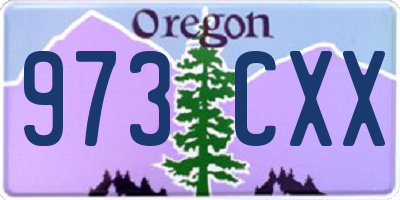 OR license plate 973CXX