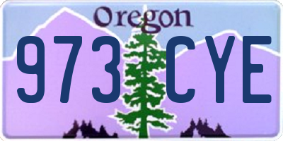 OR license plate 973CYE