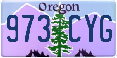 OR license plate 973CYG