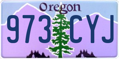 OR license plate 973CYJ