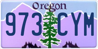OR license plate 973CYM