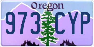 OR license plate 973CYP