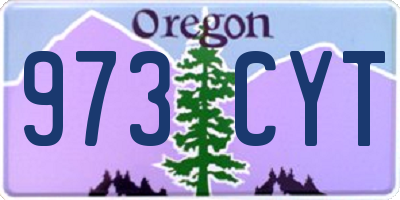 OR license plate 973CYT