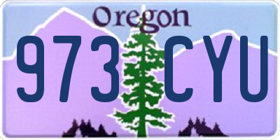OR license plate 973CYU