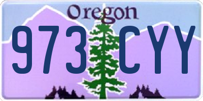 OR license plate 973CYY