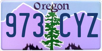 OR license plate 973CYZ