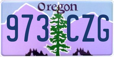 OR license plate 973CZG