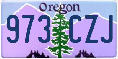 OR license plate 973CZJ