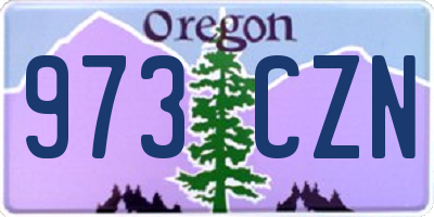OR license plate 973CZN