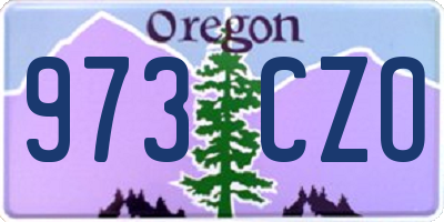 OR license plate 973CZO