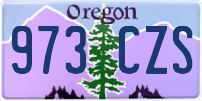 OR license plate 973CZS