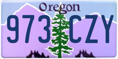OR license plate 973CZY