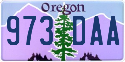 OR license plate 973DAA
