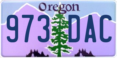 OR license plate 973DAC