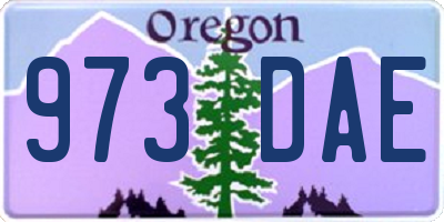 OR license plate 973DAE