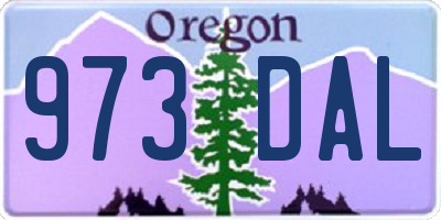 OR license plate 973DAL