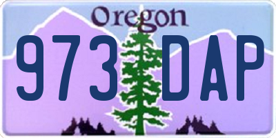 OR license plate 973DAP