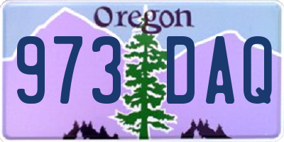 OR license plate 973DAQ