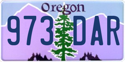 OR license plate 973DAR